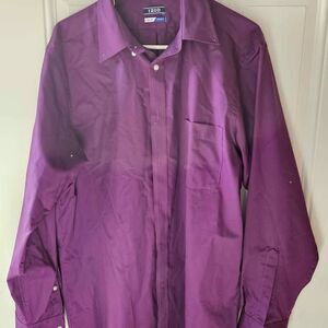 Mens Purple IZOD 16 1/2 34/35 BUTTON DOWN SHIRT
